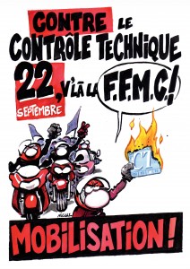 Affiche Manifestation contre le CT Moto FFMC